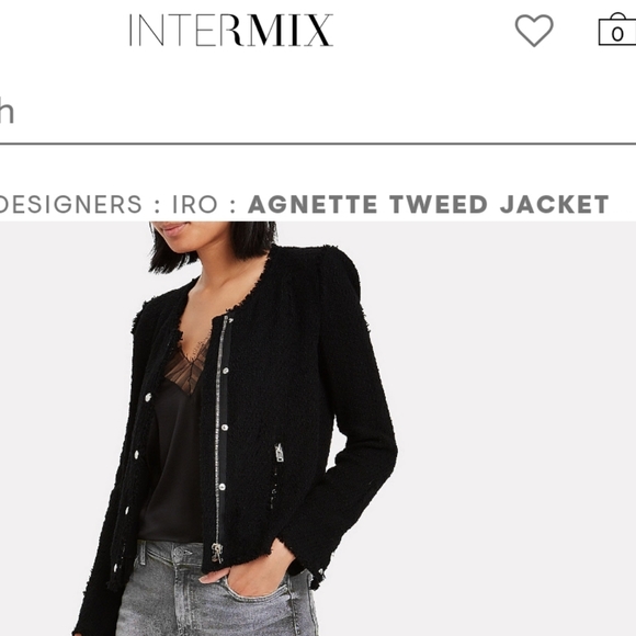 iro black tweed jacket